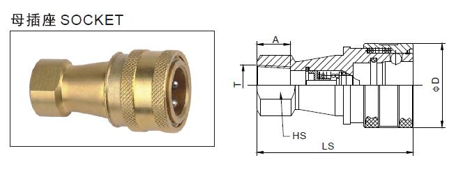 Coupleur rapide hydraulique d'OIN 7241-B avec Compatibllity Parker 60 séries