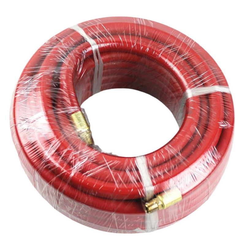 EPDM rouge 1/2' X 50FT avec assemblage de tuyau d'air en caoutchouc masculin NPT pour air comprimé