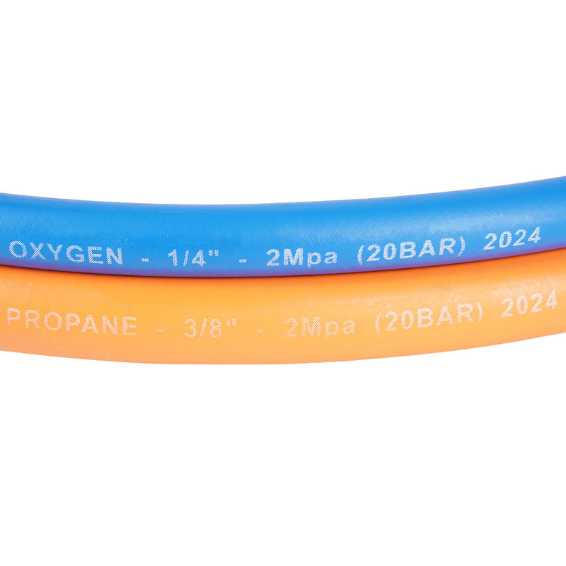 Grade T réducteur résistant à l'usure tuyau de soudage jumeau orange 3/8' bleu 1/4'