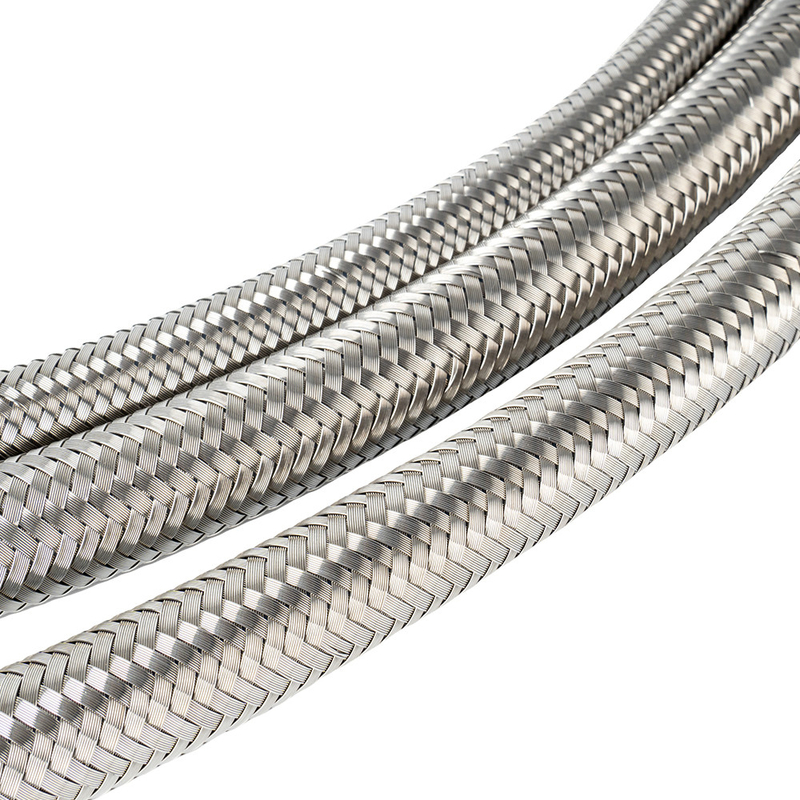 tuyau en PTFE haute pression avec une couche tressée d'acier inoxydable pour le transport et l'hydraulique mobile