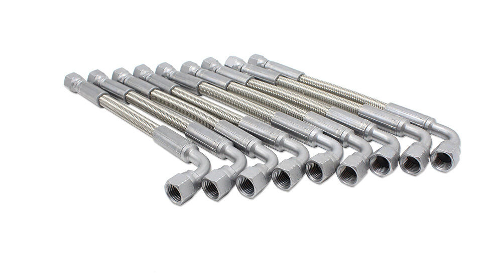 Stainless Steel Braid PTFE Turbo Oil Pipe Assembly with High Temperature Resistance and Customization Options