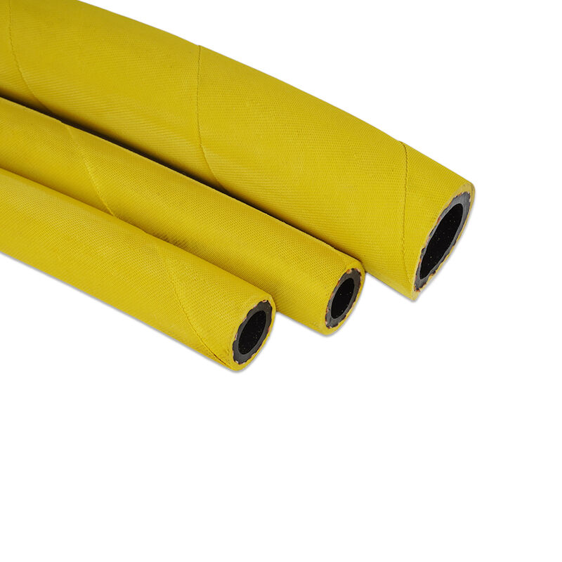 Tuyau industriel polyvalent en caoutchouc pour équipements miniers avec tube en nitrile résistant à l'huile et renfort textile haute résistance