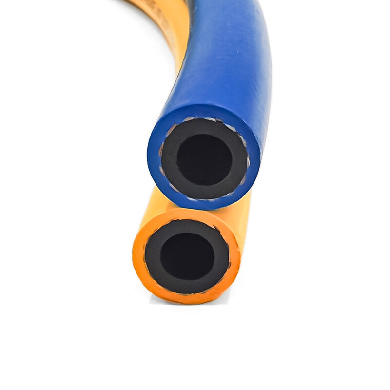 tuyau de double soudure haute pression ISO 3821 certifié avec caoutchouc synthétique EPDM pour le soudage et la découpe au gaz