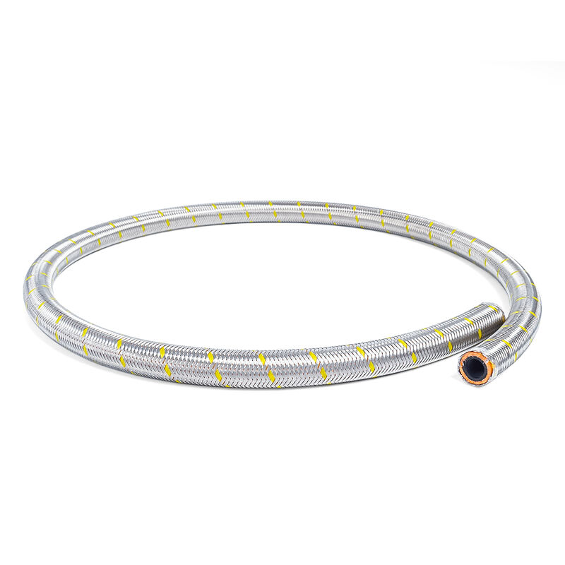 Coton tressé haute performance/acier inoxydable comme couverture Tuyau de carburant NBR – Flexible et résistant à l'huile, service de coupe gratuit pour les systèmes hydrauliques industriels