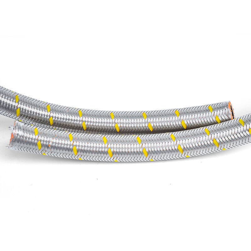 Coton tressé haute performance/acier inoxydable comme couverture Tuyau de carburant NBR – Flexible et résistant à l'huile, service de coupe gratuit pour les systèmes hydrauliques industriels