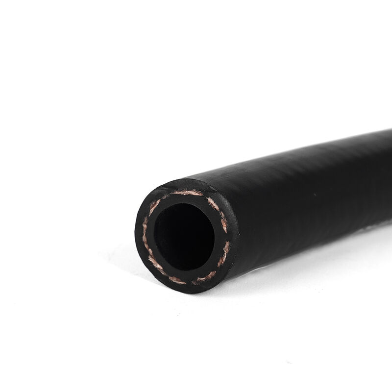 Tuyau en caoutchouc hydraulique renforcé de fibres, 3/8 pouces, SAE 100R6, une tresse, longueurs personnalisées, couverture lisse ou enveloppée, haute résistance, Direct usine