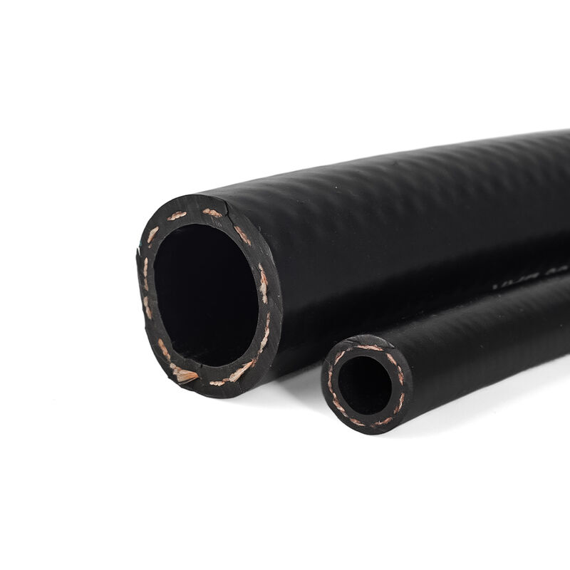 Tuyau en caoutchouc hydraulique renforcé de fibres, 3/8 pouces, SAE 100R6, une tresse, longueurs personnalisées, couverture lisse ou enveloppée, haute résistance, Direct usine