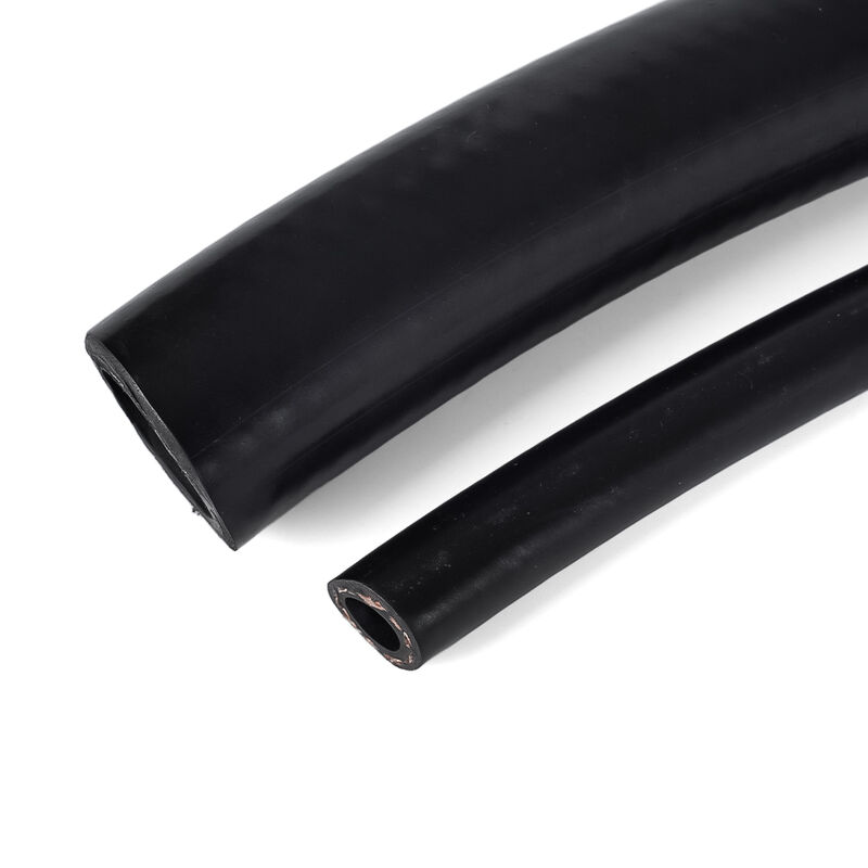 Tuyau en caoutchouc hydraulique renforcé de fibres, 3/8 pouces, SAE 100R6, une tresse, longueurs personnalisées, couverture lisse ou enveloppée, haute résistance, Direct usine