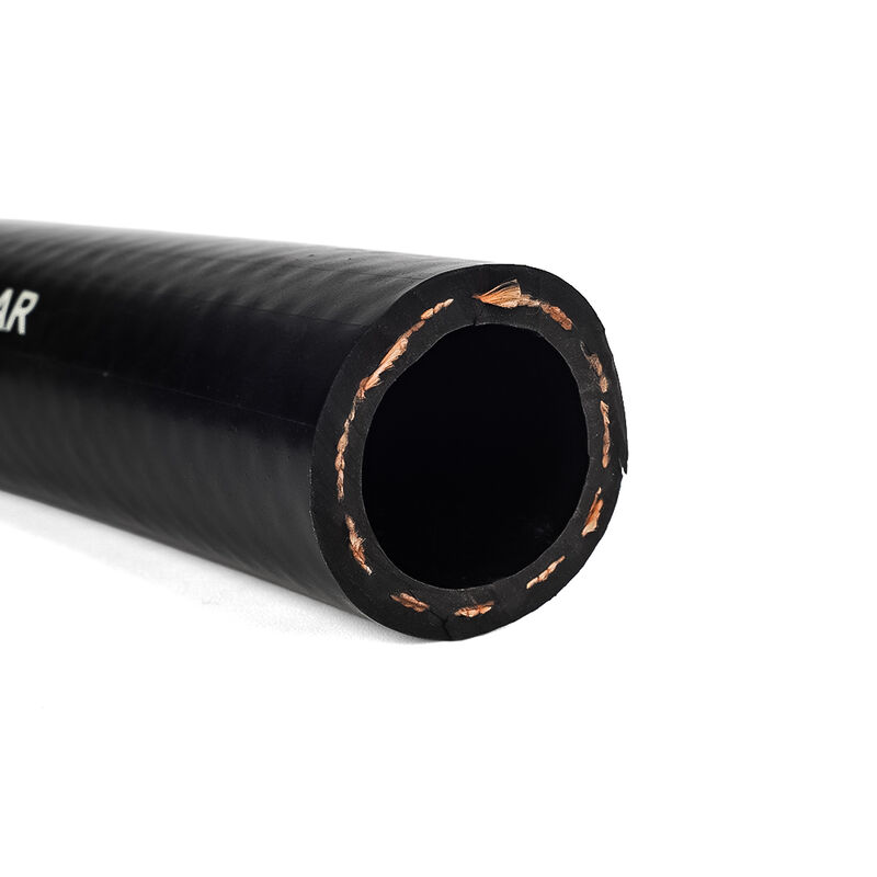 Tuyau en caoutchouc hydraulique renforcé de fibres, 3/8 pouces, SAE 100R6, une tresse, longueurs personnalisées, couverture lisse ou enveloppée, haute résistance, Direct usine